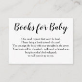 Eenvoudige Zwarte Kalligrafie Boek Aanvraag Invoeg Informatiekaartje (Voorkant)