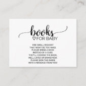 Eenvoudige zwarte kalligrafie-boekaanvraagbehuizin informatiekaartje (Voorkant)