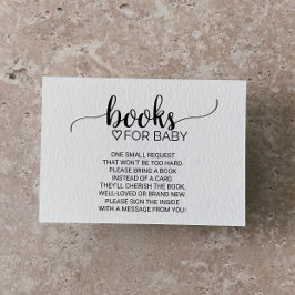 Eenvoudige zwarte kalligrafie-boekaanvraagbehuizin informatiekaartje