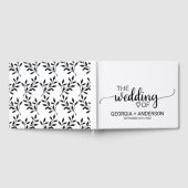 Eenvoudige zwarte kalligrafie bruiloft gastenboek (Volledig)