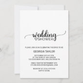 Eenvoudige zwarte kalligrafie-bruiloft kaart (Voorkant)