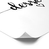 Eenvoudige zwarte kalligrafie-dessert poster (Hoek)