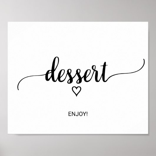 Eenvoudige zwarte kalligrafie-dessert poster (Voorkant)