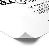 Eenvoudige zwarte kalligrafie Donut Bar Poster (Hoek)