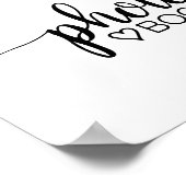 Eenvoudige zwarte kalligrafie Foto Booth Sign Poster (Hoek)