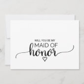 Eenvoudige zwarte kalligrafie gemaakt van het eerv kaart (Voorkant)