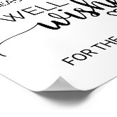 Eenvoudige zwarte kalligrafie — Gewenst teken Poster (Hoek)