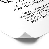 Eenvoudige zwarte kalligrafie in het logo van het poster (Hoek)