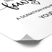 Eenvoudige zwarte kalligrafie in plaats van voeten poster (Hoek)