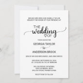 Eenvoudige zwarte kalligrafie kaart (Voorkant)