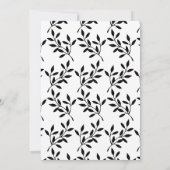 Eenvoudige zwarte kalligrafie kaart (Achterkant)