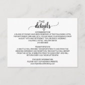 Eenvoudige zwarte kalligrafie — Kaart met details (Voorkant)