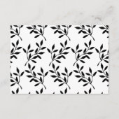 Eenvoudige zwarte kalligrafie — Kaart met details (Achterkant)