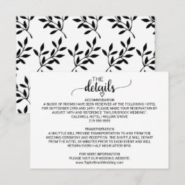 Eenvoudige zwarte kalligrafie — Kaart met details