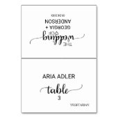 Eenvoudige zwarte kalligrafie-kaart voor maaltijdo kaart (Voorkant)