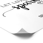 Eenvoudige zwarte kalligrafie Laat u genieten van  Poster (Hoek)