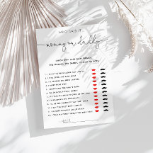 Eenvoudige zwarte kalligrafie mama of papa game