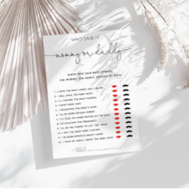 Eenvoudige zwarte kalligrafie mama of papa game