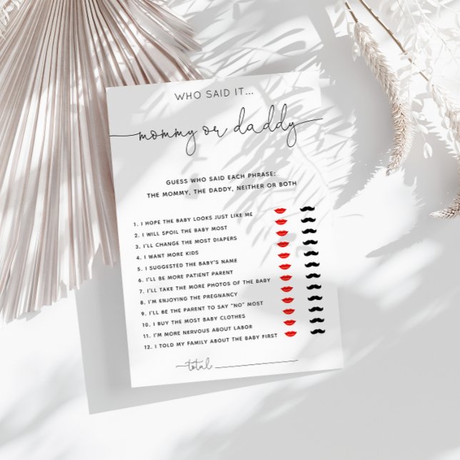 Eenvoudige zwarte kalligrafie mama of papa game (Creator heeft geüpload)