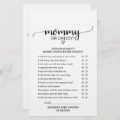 Eenvoudige zwarte kalligrafie mama of papa game (Voorkant / Achterkant)