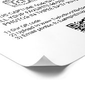 Eenvoudige zwarte kalligrafie Oh Snap QR Code Sign Poster (Hoek)