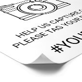 Eenvoudige zwarte kalligrafie Oh Snap Sign Poster (Hoek)