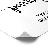 Eenvoudige zwarte kalligrafie-parkeerteken poster (Hoek)