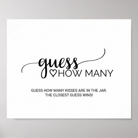 Eenvoudige zwarte kalligrafie poster (Voorkant)