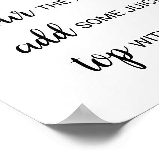 Eenvoudige zwarte kalligrafie poster (Hoek)