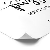 Eenvoudige zwarte kalligrafie Puzzle Guestbook Sig Poster (Hoek)