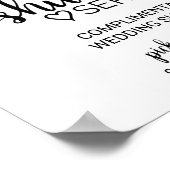 Eenvoudige zwarte kalligrafie Shuttle Service Sign Poster (Hoek)