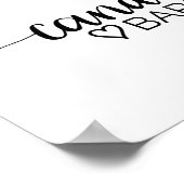 Eenvoudige zwarte kalligrafie Snoep Bar Poster (Hoek)