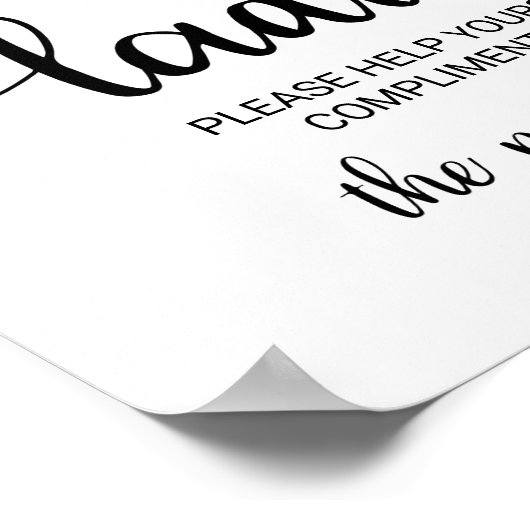 Eenvoudige zwarte kalligrafie voor dames in badkam poster (Hoek)