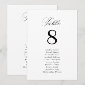 Eenvoudige zwarte kalligrafie Zitting Grafiek (Voorkant / Achterkant)