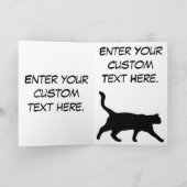 Eenvoudige zwarte kat-Kaart Bedankkaart (Binnen)