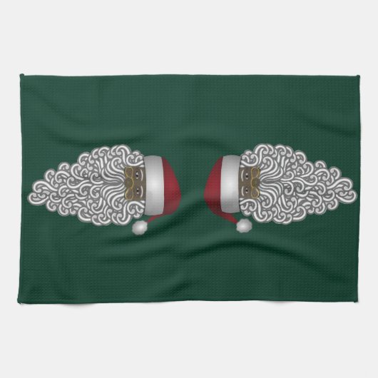 Eenvoudige zwarte kerstfeestdag theedoek (Horizontaal)