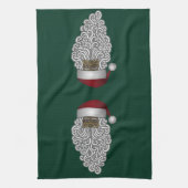 Eenvoudige zwarte kerstfeestdag theedoek (Verticaal)