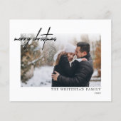 Eenvoudige zwarte kerstkaart flyer (Voorkant)