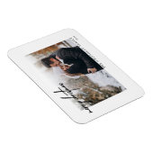 Eenvoudige zwarte kerstkaart magneet (Rechterzijde)