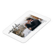 Eenvoudige zwarte kerstkaart magneet (Linkerzijde)