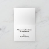 Eenvoudige zwarte Kerstmis Feestdagen Kaart (Binnen)