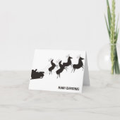 Eenvoudige zwarte Kerstmis Feestdagen Kaart (Voorkant)