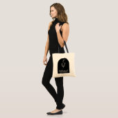 Eenvoudige Zwarte Klassevolle Botanische Lelie Bru Tote Bag (Voorkant (model))