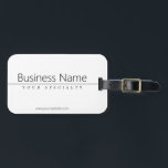 Eenvoudige zwarte klastekst op wit bagagelabel<br><div class="desc">Moderne,  minimale en klastige.</div>