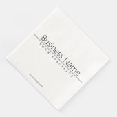 Eenvoudige zwarte klastekst op wit servet (Hoek)