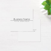 Eenvoudige zwarte klastekst op wit vierkante visitekaartjes (Bureau)