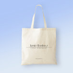 Eenvoudige zwarte klastekst tote bag<br><div class="desc">Moderne,  minimale en klastige.</div>