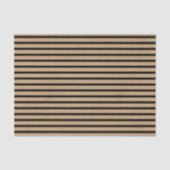 Eenvoudige zwarte kleurenstreep op Faux Brown Kraf Tissuepapier (Voorkant)