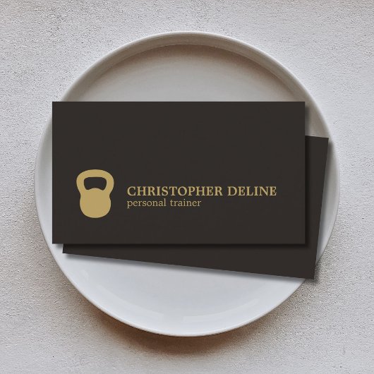 Eenvoudige zwarte klokkenluidsprekertrainer visitekaartje