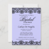 Eenvoudige zwarte-lade bridal-Showuitnodiging Kaart (Voorkant)